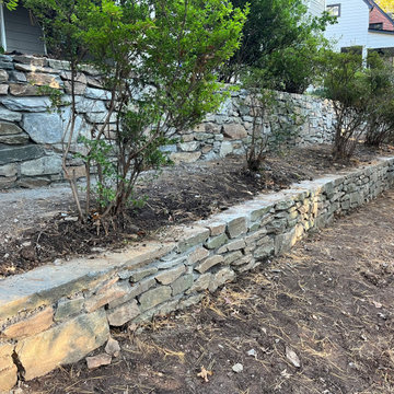 Dry Stack Field Stone Retaining Walls in Sligo Creek Park, Silver Spring MD