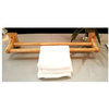 ALFI brand AB5505 23-5/8" wooden Wall Mounted Towel Bar - Natural Wood