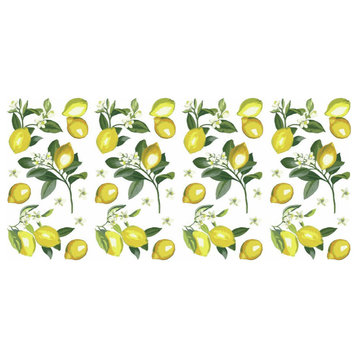 Green & Yellow & White Lemon Wall Decals
