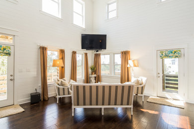 Living room - coastal living room idea in Other