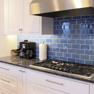 Edgewater, MD Blue and White Kitchen Granite Countertops