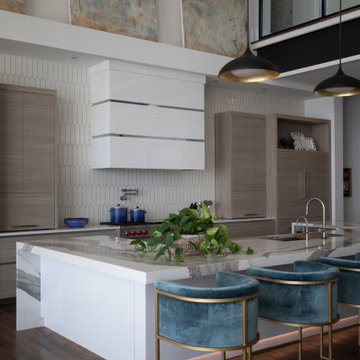 Milano - Fantasia + Bianco Lucido - Kitchen New Construction