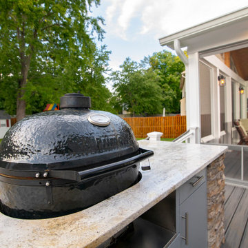 Design Builders screened porch deck and outdoor kitchen in Burke, VA