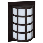 Besa Lighting - Besa Lighting SCALA13-SW-LED-BK Scala 13 - 12.75" 9W 1 LED Outdoor Wall Sconce - Our Scala collection is built for outdoor use, butScala 13 12.75" 9W 1 Black Satin White Gl *UL: Suitable for wet locations Energy Star Qualified: n/a ADA Certified: n/a  *Number of Lights: Lamp: 1-*Wattage:9w LED bulb(s) *Bulb Included:Yes *Bulb Type:LED *Finish Type:Black