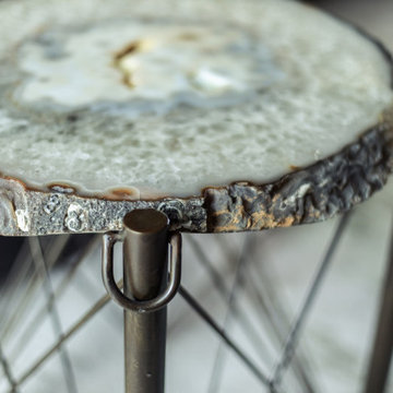 Agate and Iron Side Table