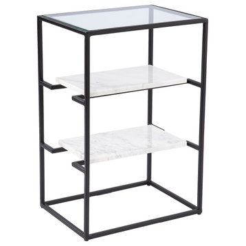 Judmont Glass-Top End Table w/ Storage