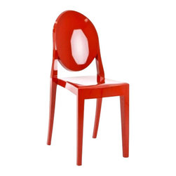 Kartell - Victoria Ghost Chair, Set of 2, Matte Red - Armchairs And Accent Chairs