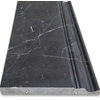 Nero Marquina Black Marble Skirting Baseboard Trim Molding Polished, 1 piece