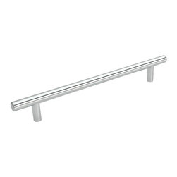 Cosmas - Cosmas 305-192CH Polished Chrome 7-1/2&rdquo; CTC (192mm) Euro Bar Pull [25-PACK] - Cabinet And Drawer Handle Pulls