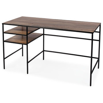 Jensen Iron and Solid Wood 55" Writing Desk