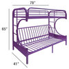 Eclipse Twin/Full/Futon Bunk Bed, Purple