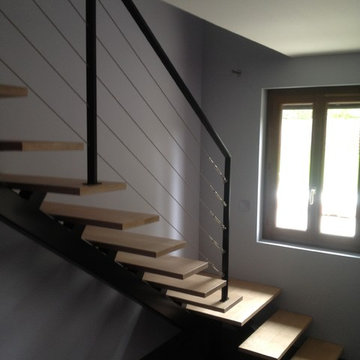 Escalier bois et acier