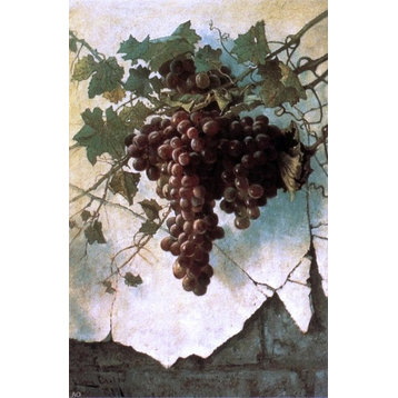 Edwin Deakin Grapes Against a Mission Wall, 18"x27" Wall Decal
