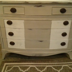 Antique Bowfront Chest of drawers - Custom Painted Furniture & Accesories - Products