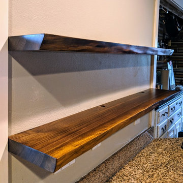 Free Floating Kitchen Shelves