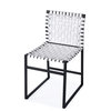 Urban Woven Leather Side Chair, White