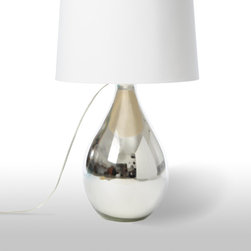 Glass Tear Drop, Silvered - Table Lamps