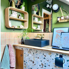Room Tour: A Small Bathroom With a Sloping Ceiling is Reworked