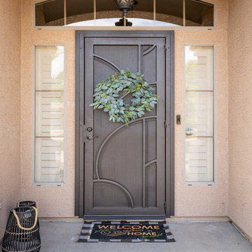 Contemporary Art Deco Iron Security Door