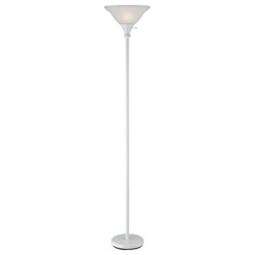 Cal Lighting 3-Way Torchiere, White