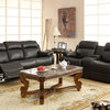 Homelegance Marille 4-Piece Reclining Living Room Set, Black Leather