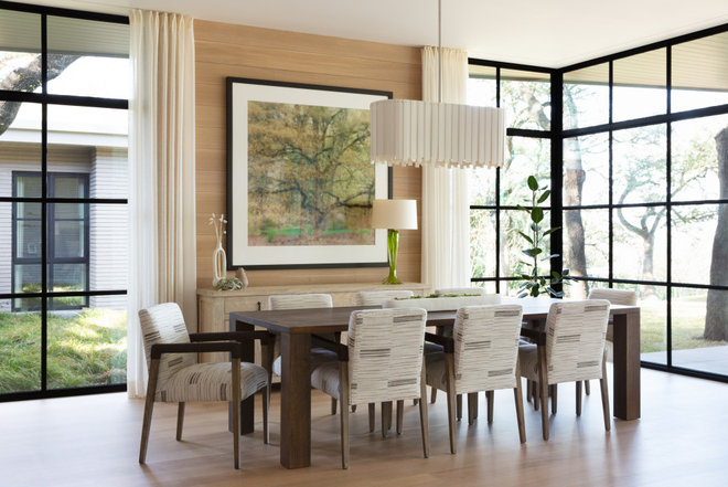 Transitional Dining Room by Laura Roberts Design