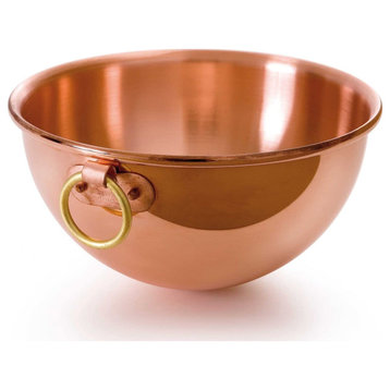 Mauviel M'Passion Copper Egg White Beating Bowl With Ring, 5 Quarts