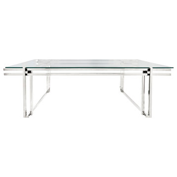 Metal 55" Coffee Table, Silver