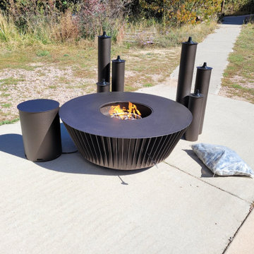 Industrial Vulcan Slat Fire Pit
