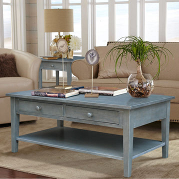 Spencer Coffee Table, Antique Washed Heather Gray