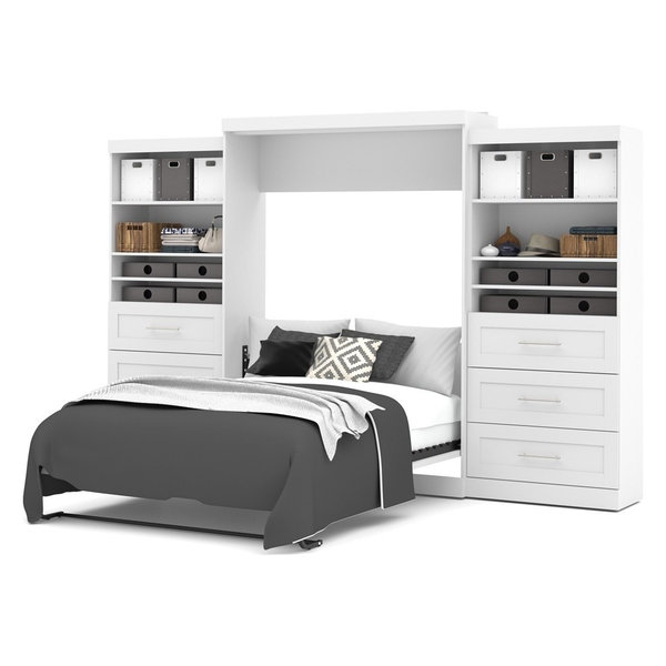 Bestar Pur By Bestar 136 Queen Wall Bed Kit, White