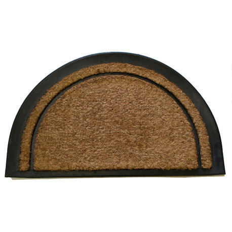 York Half Round Coir Brush Mat