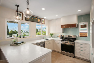 Kitchen - coastal kitchen idea in San Diego
