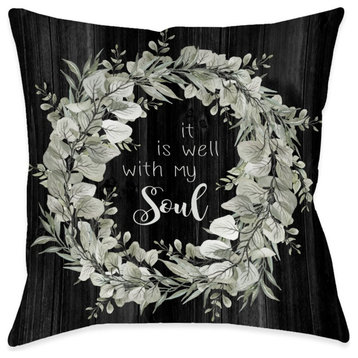 Well With My Soul Outdoor Pillow, 18"x18"