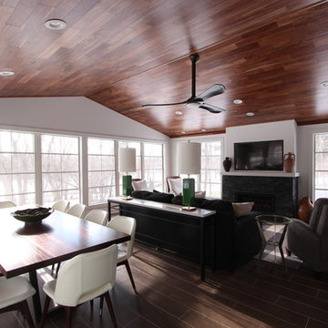 Sun Room with View of River and Tree Canopy