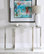 Glam Modern Chrome Steel Console Table Silver Gold Metal Open Clear Glass Top