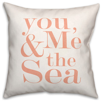 You Me And Sea Coral 18x18 Pillow
