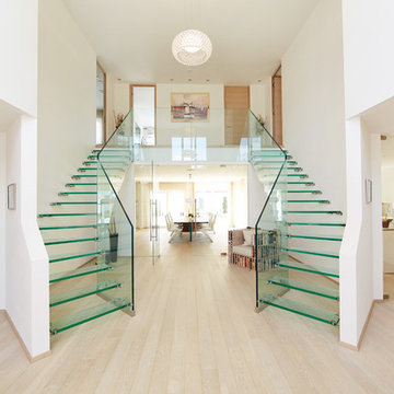 Unique glass stairs for residential property
