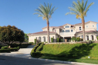 Inspiration for a mediterranean exterior home remodel in Los Angeles