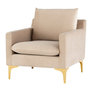 Nude Velour Seat Brushed Gold Legs