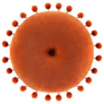 Serengeti SGI-007 Round Pillow Cover, Burnt Orange, 18"x18" Round