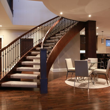 Curved, Wrought Iron Staircase
