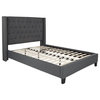 Flash Furniture Riverdale Upholstered Full Platform Bed in Dark Gray