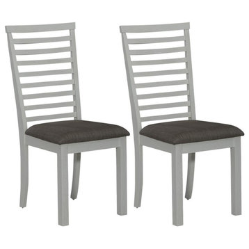 Uph Ladder Back Side Chair (RTA) - Set of 2 Transitional White