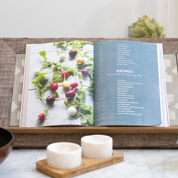 Cookbook Stand (reclaimed cement tiles)