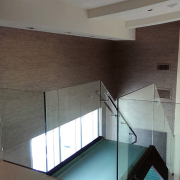 Frosted Glass Treads - Clear Glass Railings