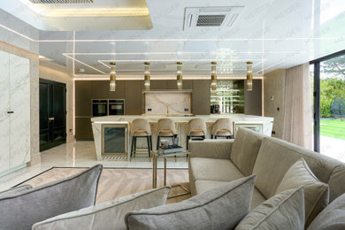 Design ideas for a medium sized modern kitchen in Cheshire.