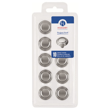 Belwith Hickory Project Pack 1-1/8 In. Bel Aire Satin Nickel Cabinet Knob (10 Pa