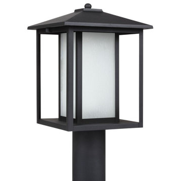 One Light Outdoor Post Lantern-Black Finish-LED Lamping Type - Outdoor - Posts