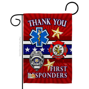 First Responders Garden Flag Double-Sided 13x18.5